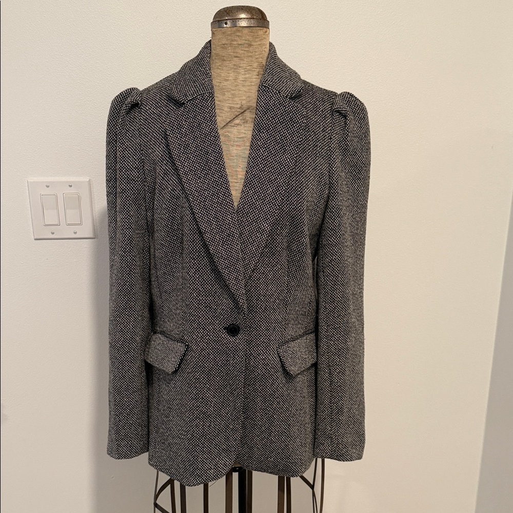 A New Day- Gray Tweed Blazer- Size 6- Classic Business Casual Jacket Target